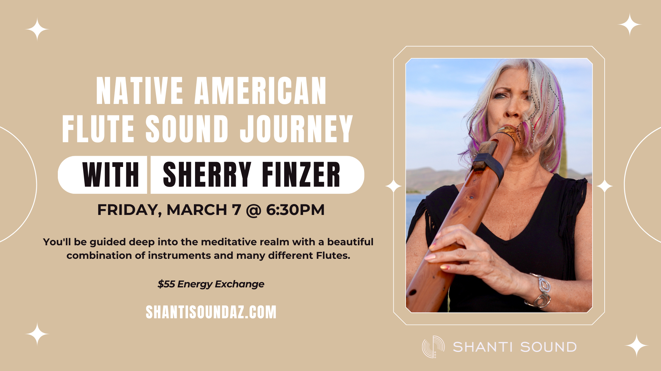 Featured image for “Native American Flute Sound Journey with Sherry Finzer”